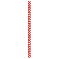 Chevron red and white paper straw 0,6x0,6x19,7cm