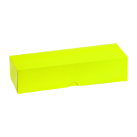 Boîte carton rectangulaire jaune 7 macarons 21,5 x 7 x 5 cm