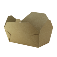 Boîte repas carton kraft laminé 960 ml 18,4 x 10,5 x 6 cm