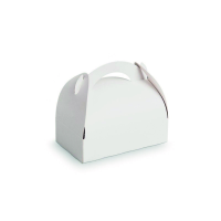White pastry box with handle    H180mm