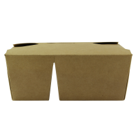  2-compartment kraft cardboard meal box