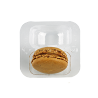Clear PET rectangular case insert for 2 macarons
