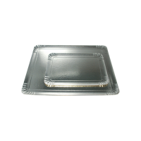 Double sided silver cardboard tray