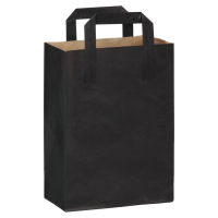 Kraft/brown paper carrier bag with black printing    H230mm