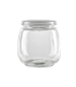 Bolvormige glazen pot met plastic dop PP  H87mm 300ml