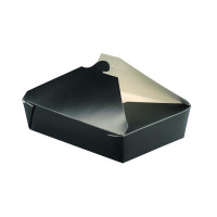 Black cardboard meal box  215x160mm H50mm 1400ml