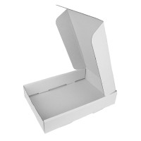 White microflute cardboard lunch box  280x190mm H60mm
