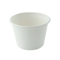 White sugarcane fibre cup