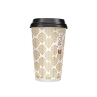 Printed double wall paper cup no plastic