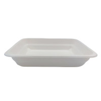 Sealable "menu" pulp tray 2-compartments  227x178mm H45mm 1060ml