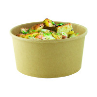 "Buckaty" kraft double PE cardboard salad bowl   H60mm 750ml