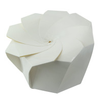 Origami opvouwbare wit kartonnen doos  H80mm 650ml