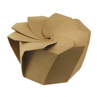 Origami opvouwbare kraft kratonnen doos  H80mm 650ml