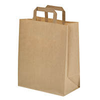Kraft papieren tas bruin gerecycled 260x170mm H280mm
