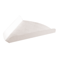 White cardboard triangular tray for pizza slice  177x175mm H27mm