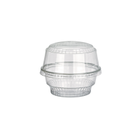 Clear round PET plastic dessert cup   H35mm 170ml