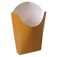 Kraft/brown cardboard fries pouch 500ml 55x120mm H152mm