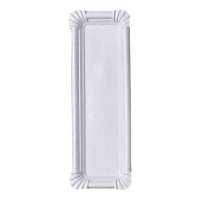 White rectangular recycled cardboard plate  230x80mm