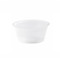 Translucent round PS plastic portion cup   H32mm 80ml