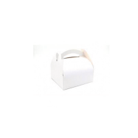 White pastry box with handle 200x200mm H170mm