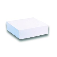 White cardboard pastry box 140x140mm H60mm