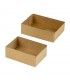 Brown cardboard pastry box without lid 160x120mm H50mm