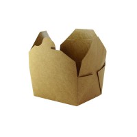 "Nature" biodegradable greaseproof kraft meal box 1 500ml 218x160mm H63mm