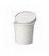 White cardboard cup for hot and cold foods   H100mm 490ml