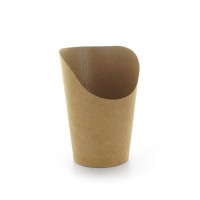 Kraft/brown cardboard snack cup  Ø90mm  H160mm
