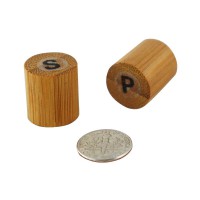 Mini bamboe set peper en zout 18x18mm H40mm