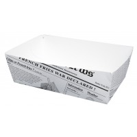 Newsprint multi-purpose cardboard container 850ml 150x90mm H50mm
