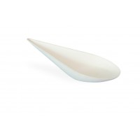 Mini teardrop-shaped white sugarcane fibre dish  105x52mm H30mm
