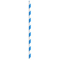 Blue stripes paper straw  H197mm