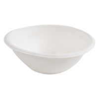 White round sugarcane fibre bowl   H48mm 350ml