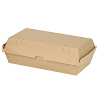 Micro-kraft reinforced cardboard burger box  245x135mm H75mm