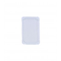 White rectangular cardboard plate  160x105mm