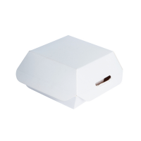 Mini white cardboard burger box 80x75mm H50mm