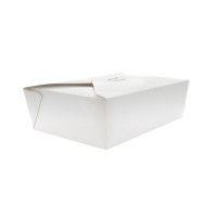 White cardboard meal box
