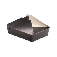 Black cardboard lunch box 1500ml 21,5x16x6,5cm