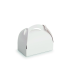 White cardboard pastry box with handle  180x100mm H115mm