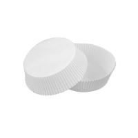 CAISSETTE PAP RONDE DIA 43 MM H 32 MM X100 SILICONE BLANCHE