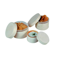 Set of 3 round wooden boxes with lid (diameter 4,8  5,8 et 6,5 cm)
